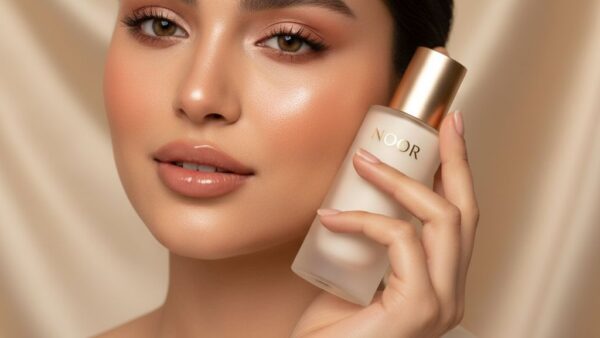 عکس تبلیغاتی برند عطر با نور ملایم
