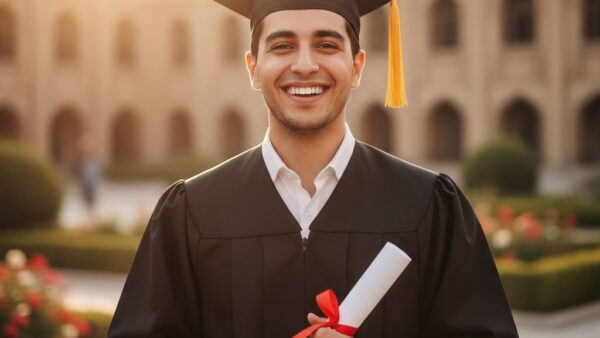 پرتره فارغ‌التحصیلی با کلاه و لباس دانشگاهی