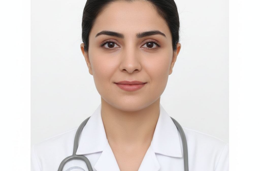 عکس پرسنلی نظام پزشکی با روپوش سفید
