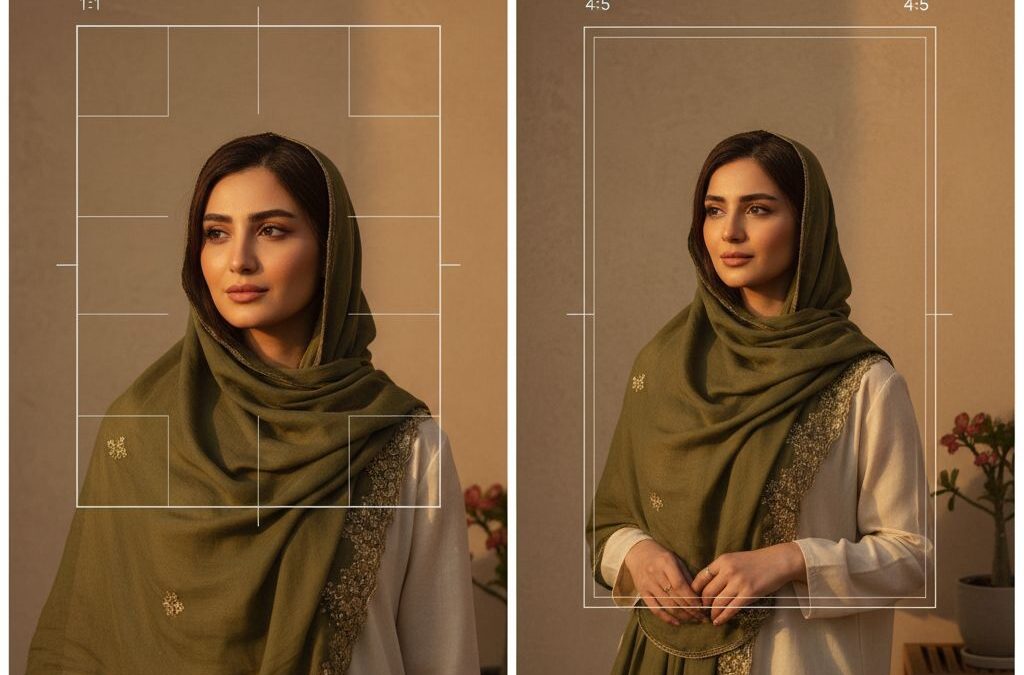 مقایسه ابعاد پست مربع و عمودی اینستاگرام