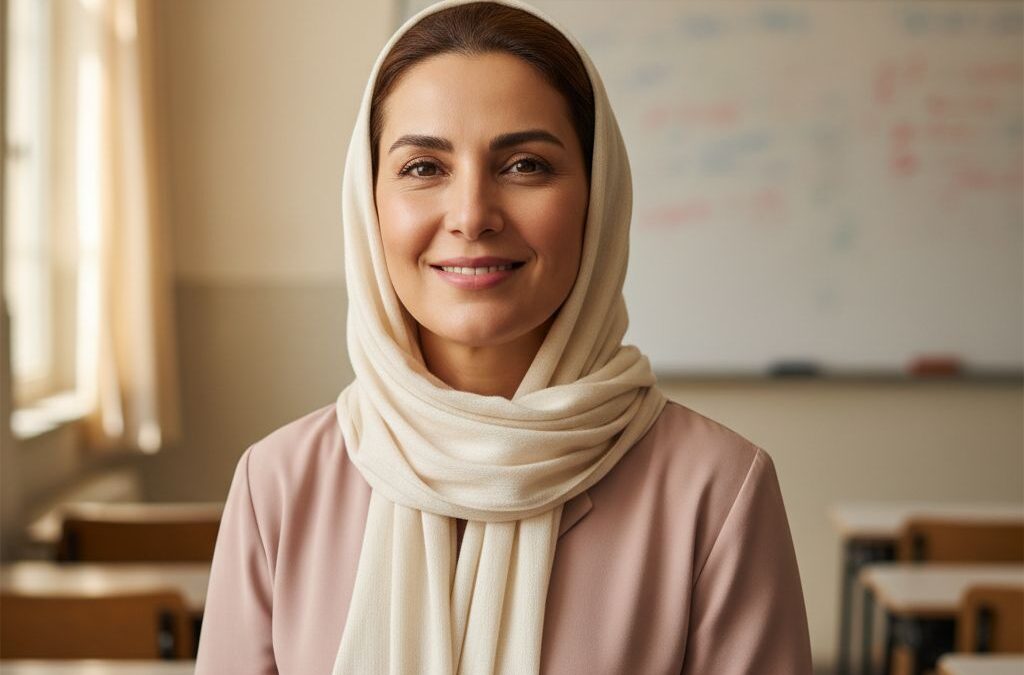 پرتره معلم برای وب‌سایت مدرسه